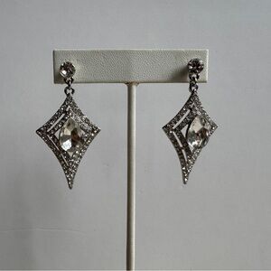 Rhinestone Diamond Shape Drop Earrings
